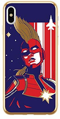 ERT GROUP Oryginalne i oficjalnie licencjonowane etui na telefon komórkowy Marvel z kapitan Marvel do iPhone X, iPhone XS, etui, etui z tworzywa sztucznego TPU, chroni przed uderzeniami i zarysowaniami MPCCAPMV6604