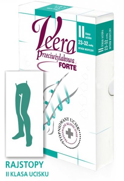 Veera Silver Forte Rajstopy przeciwżylakowe II klasa ucisku, roz. 3, czarne NN-SVE-ORDC-002