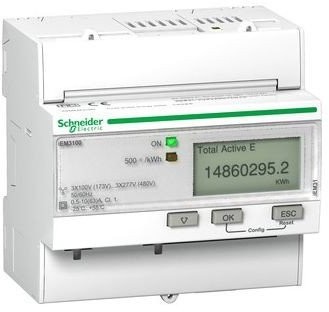 top Schneider Electric a9mem3100 licznik energii iem3100, Acti9, 3p + N, 95 MM X 90 MM wysokości Szerokość x głębokość 69 MM, 63 A, 50/60 HZ, biały A9MEM3100