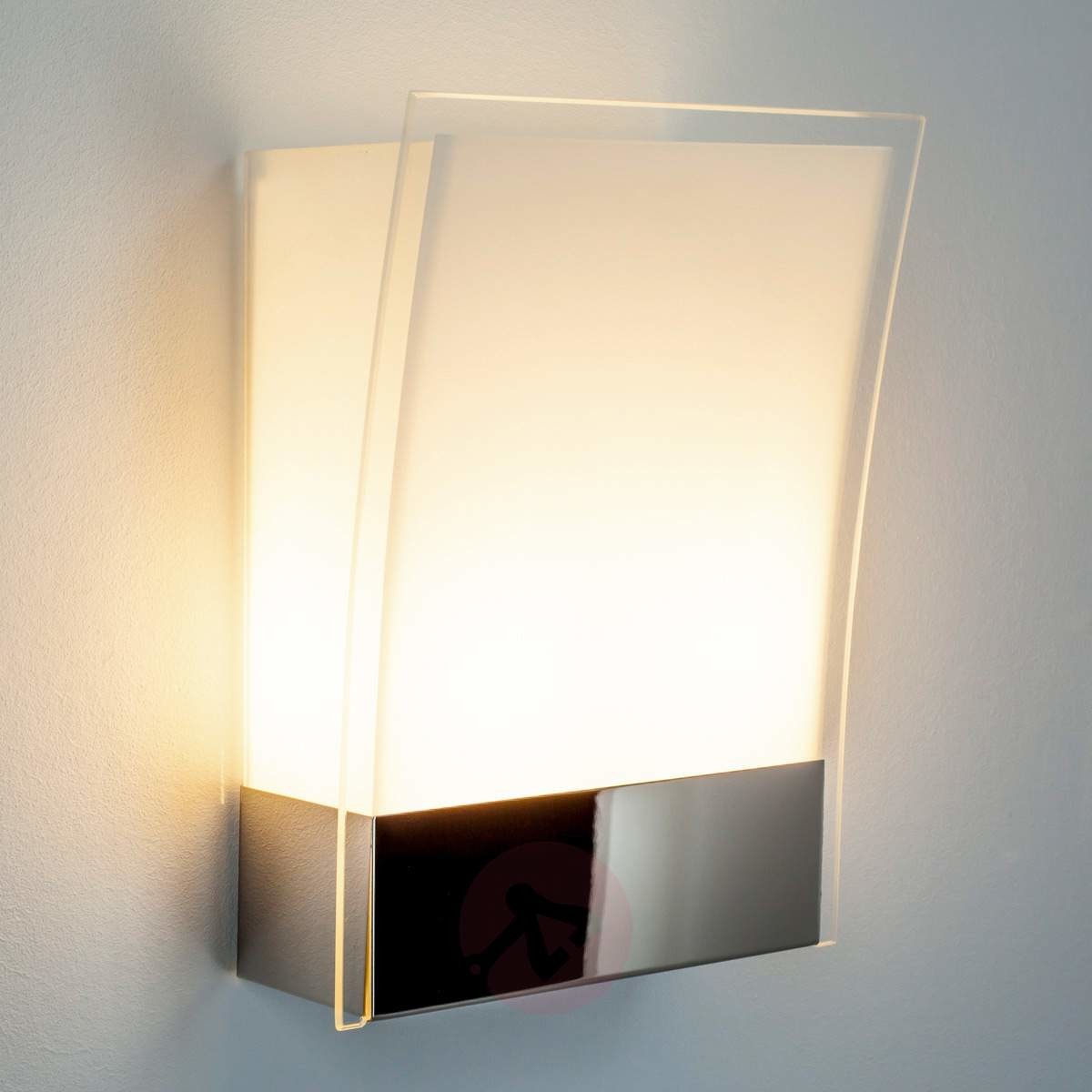 Lampenwelt Lampenwelt Malthe - nowoczes. lampa ścienna ze szkła i metalu
