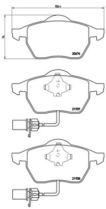 BREMBO Zestaw klocków hamulcowych, hamulce tarczowe P 85 037