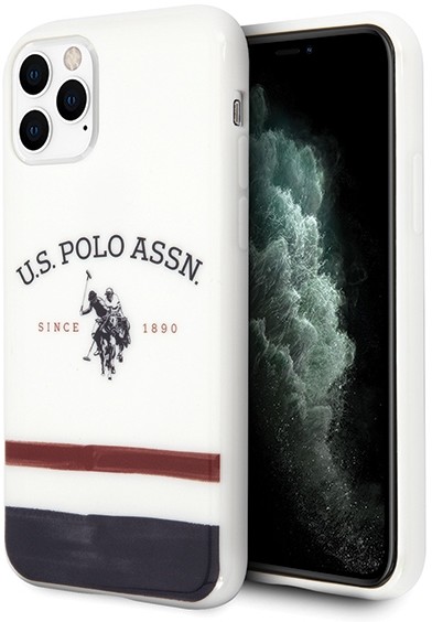 U.S POLO ASSN. US Polo Tricolor Pattern Collection etui na iPhone 11 Pro Max białe USP000024