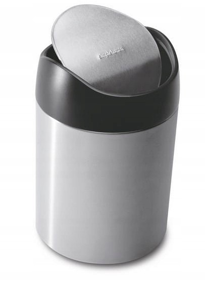 Implehuman Uchylny kosz na odpadki 1,5l srebrny
