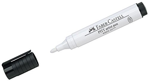 Faber-Castell Pitt artist pen 167601 marker, grubość końcówki 2,5 mm, końcówka zaokrąglona, biały 167601