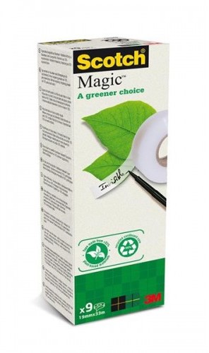 3M MMM016K Taśma ekologiczna Scotch Magic 19 mm x 33m matowa (9szt) 900-1933-9