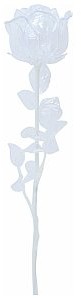 Europalms EUROPALMS Kryształowa róża, przezroczysta, sztuczny kwiat, 81 cm 12x 82600210