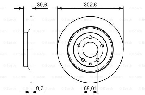 BOSCH Tarcza hamulcowa tylna, 0 986 479 C28  0986479C28