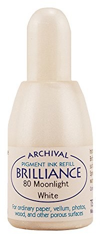 Tsukineko Brilliance ink refill .7oz-Moon Light White RB000080