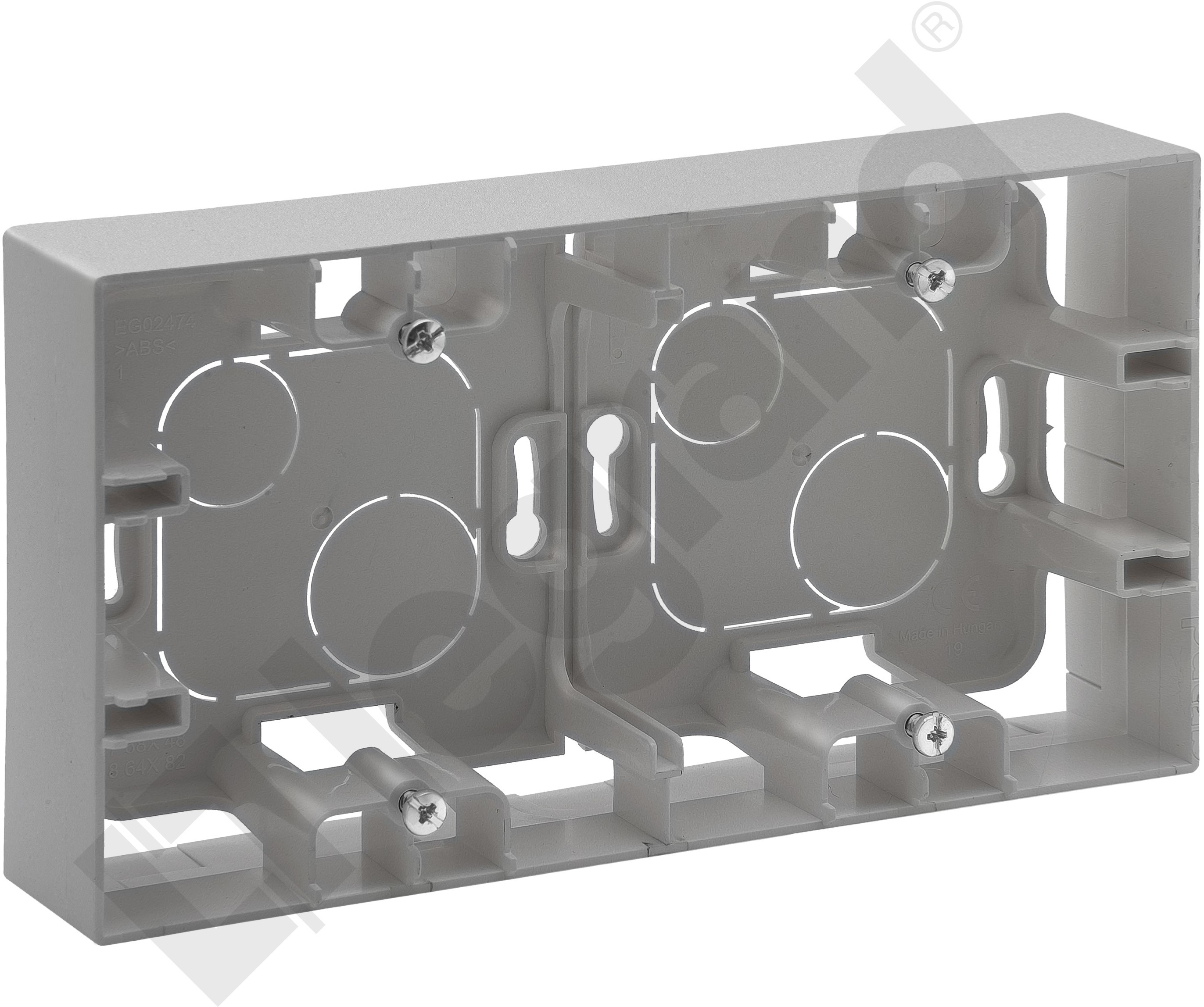 Legrand Puszka podwójna Niloe Step 863398 natynkowa aluminium