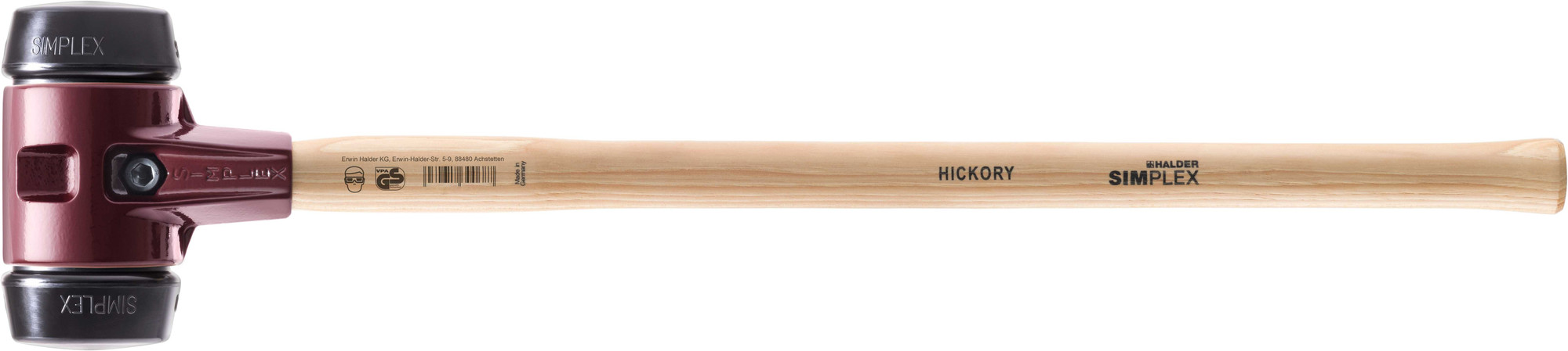 Halder / Narzędzia ręczne / Młotki / SIMPLEX i BAS Młotek długi Halder Simplex EH3002 100 mm (średnio-twarda guma) 3002.100