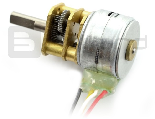 DFRobot silnik krokowy z przekładnią 100:1 12V / 20 kroków / 0,06 Nm DFR-07422