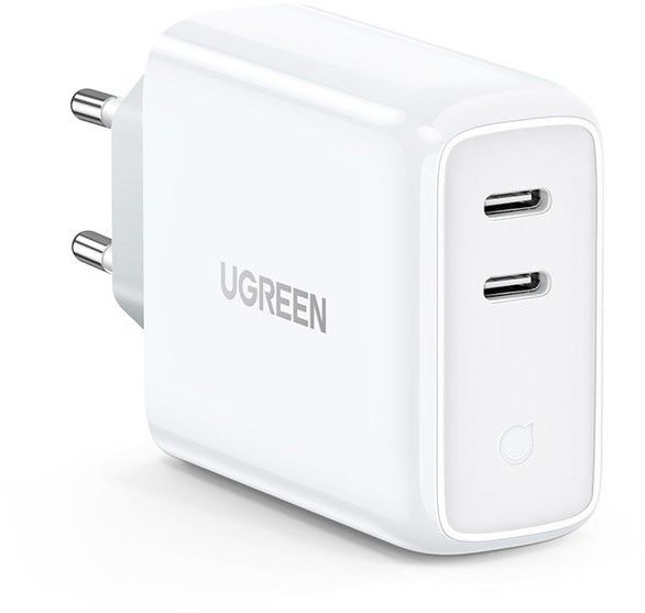 Ugreen Ugreen szybka ładowarka sieciowa 2x USB Typ C W Quick Charge 4.0 Power Delivery SCP FCP AFC biały (70264 CD199) 70264 CD199