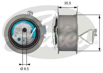 GATES Rolka napinacza, pasek rozrządu T43091