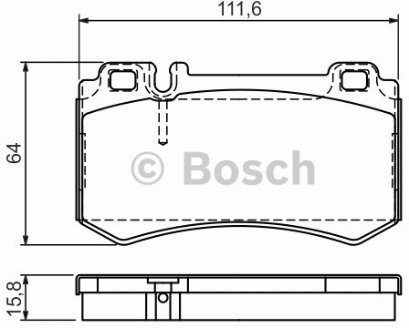 Bosch Zestaw klocków hamulcowych, hamulce tarczowe 0 986 494 356