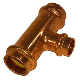 IBP Trójnik miedziany 22x15x22 PRESS G do instalacji gazowych CUGATR221522