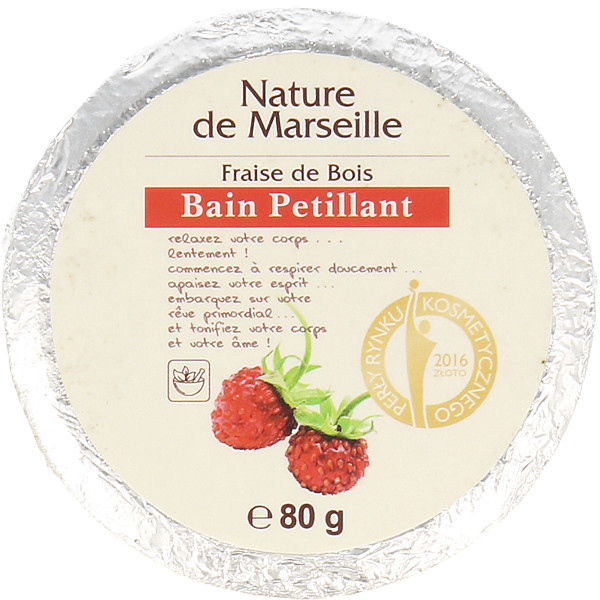 Estetica Nature De Marseille Bain Petillant Kostka Musująca Do Kąpieli O Zapachu Dzikich Poziomek 80g