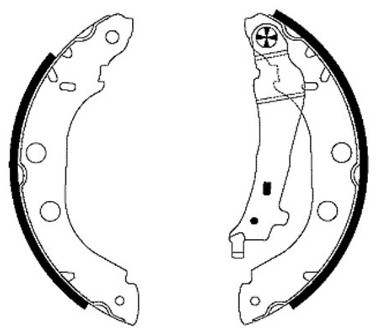 HELLA PAGID Zestaw szczęk hamulcowych 8DB355001-751
