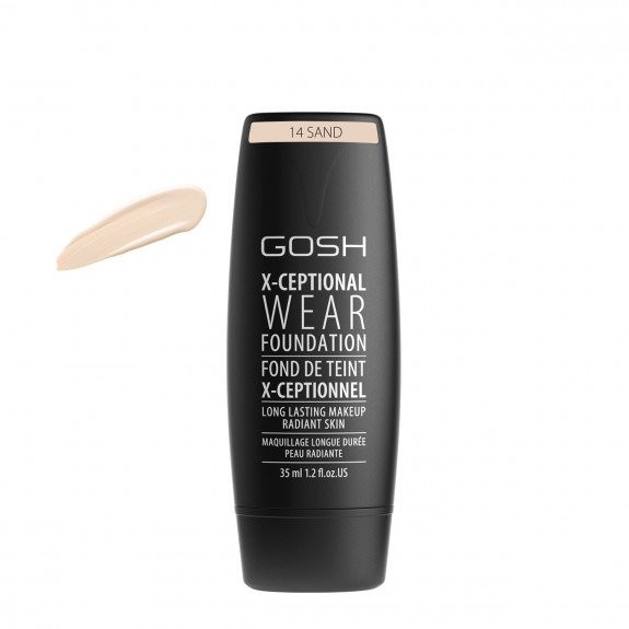 Gosh X-Ceptional Wear Foundation Long Lasting Makeup 14 Sand 35ml 85796-uniw