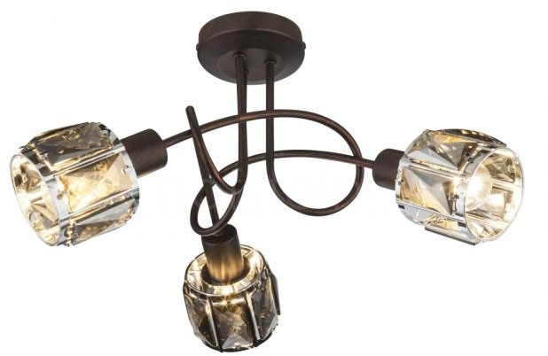 Globo Lighting Oświetlenie INDIANA Lampa Sufitowa Brązowy, 3-punktowe 54357-3