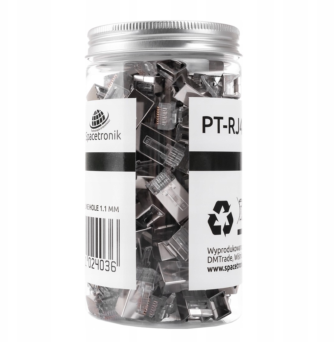 Wtyk RJ45 przelotowy kat6 Ftp PT-RJ456FT-11 100szt