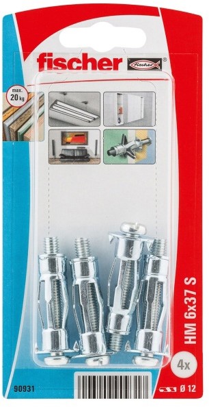 Fischer Kołki do g-k stalowe HM 6 x 37 mm 4 szt. 90931