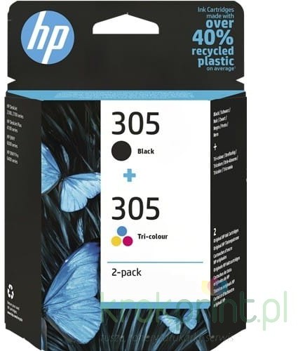 Hewlett-Packard Zestaw tuszy Nr.305 | 100/120str 3YM61AE Black 6ZD17AE Black+Color 6ZD17AE