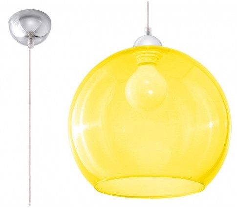 Szklana lampa wisząca kula LED H9-N09