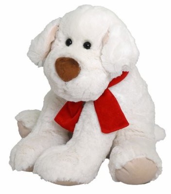 Beppe Pies Ricco 28 cm biały z kokardą
