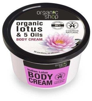 Organic Shop Organic Lotus & 5 Oils Body Cream krem do ciała Indyjski Lotos 250ml 47641-uniw