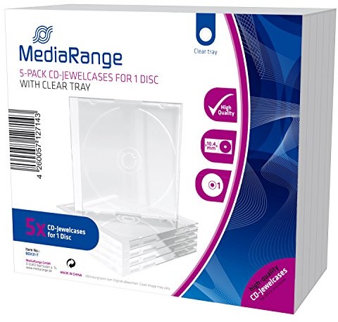 MediaRange BOX31-T  Leerhülle (Jewelcase, CD na 1 CD) przezroczysty, 5 sztuki BOX31-T
