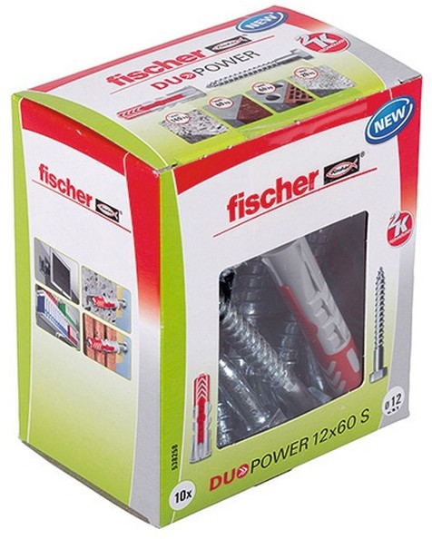 Fischer Kołek uniwersalny Duopower 12 x 60 z wkrętem 10 szt. 538258