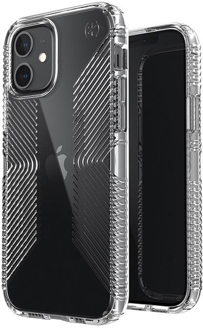 Speck Presidio Perfect-Clear with Grips - Etui na iPhone 12 / iPhone 12 Pro z powłoką MICROBAN (Clear) 138493-5085