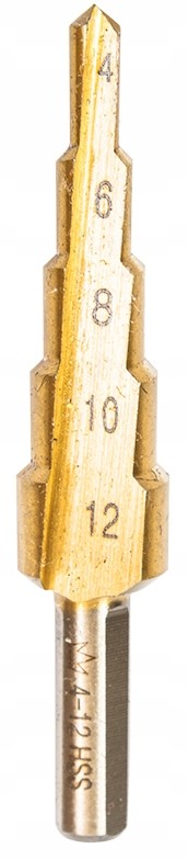 Wiertło Stopniowe Do Wiercenia Metalu 4-12MM Tytan