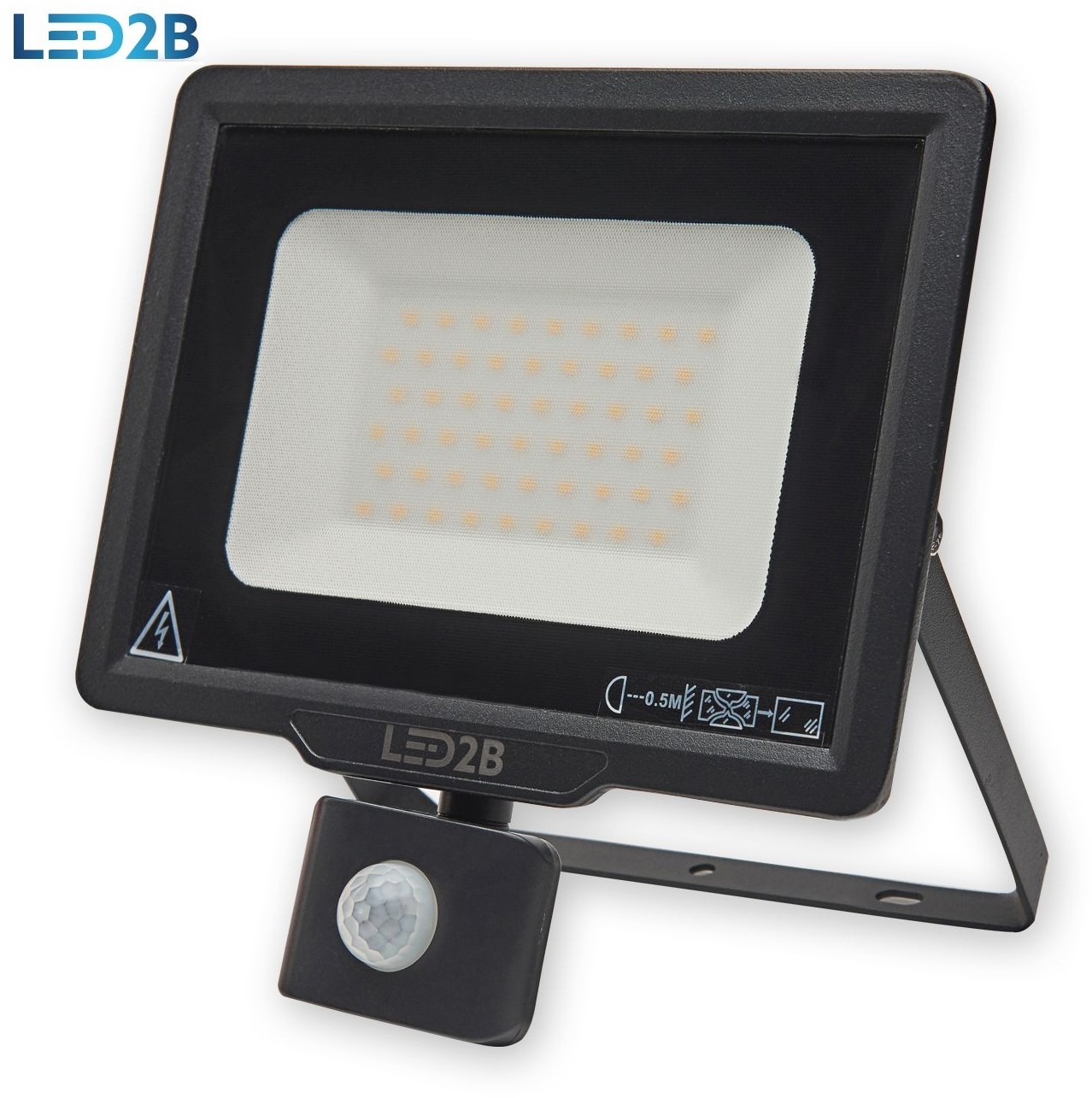 KOBI Oprawa LED MHC z czujnikiem 50W CZARNA barwa NEUTRALNA LED2B KFLNLC50NBCZ