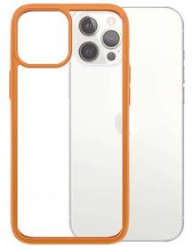 PanzerGlass Obudowa dla telefonów komórkowych ClearCase Antibacterial na Apple iPhone 12 Pro Max 0284) Pomarańczowy