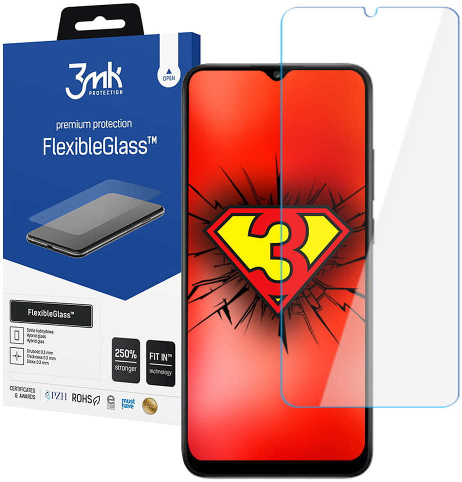 3MK Szkło hybrydowe ochronne Flexible Glass 7H do Samsung Galaxy A03S 11726X10