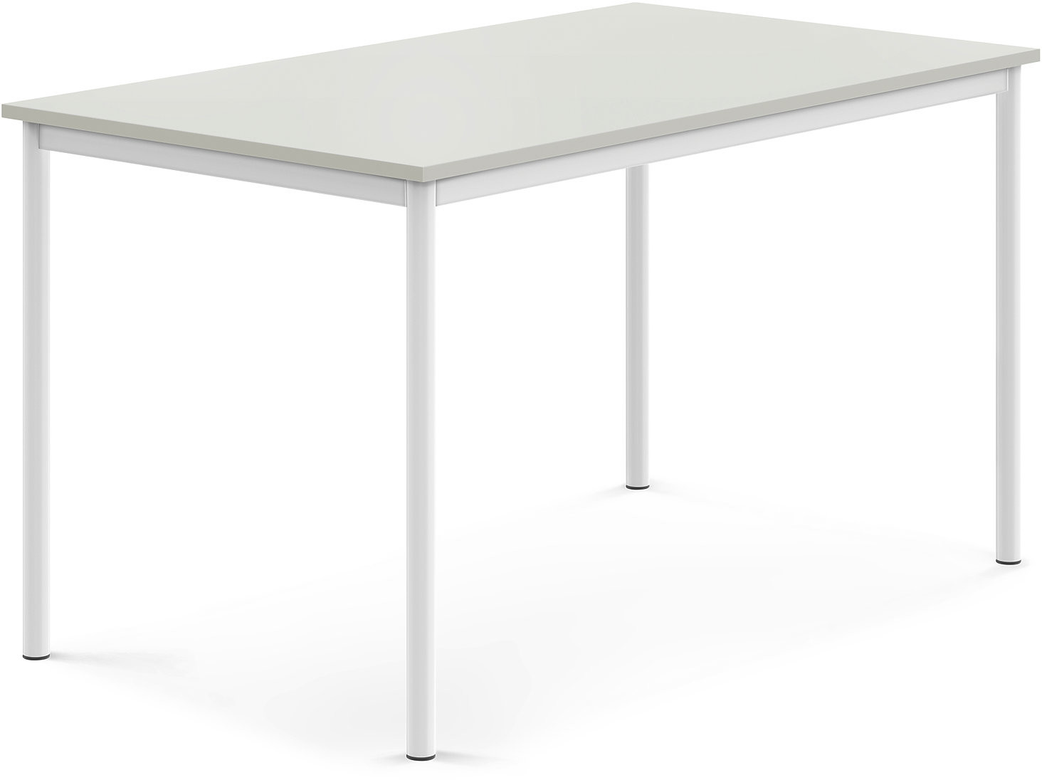 AJ Produkty Biurko BORS, 1400x800x760 mm, szary laminat, biały