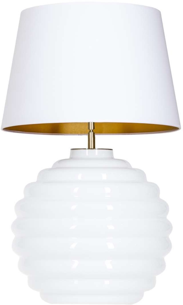 4concepts Stojąca LAMPKA nocna SAINT TROPEZ WHITE L215922251 abażurowa LAMPA stołowa biała L215922251