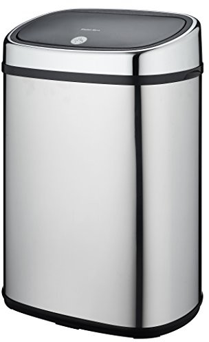 KITCHEN MOVE Kitchen Move BAT-48ls09-B SS One-Touch półautomatyczna kosz na śmieci kuchni kształt kwadratowa stal nierdzewna chrom 50 L BAT-48LS09-B SS