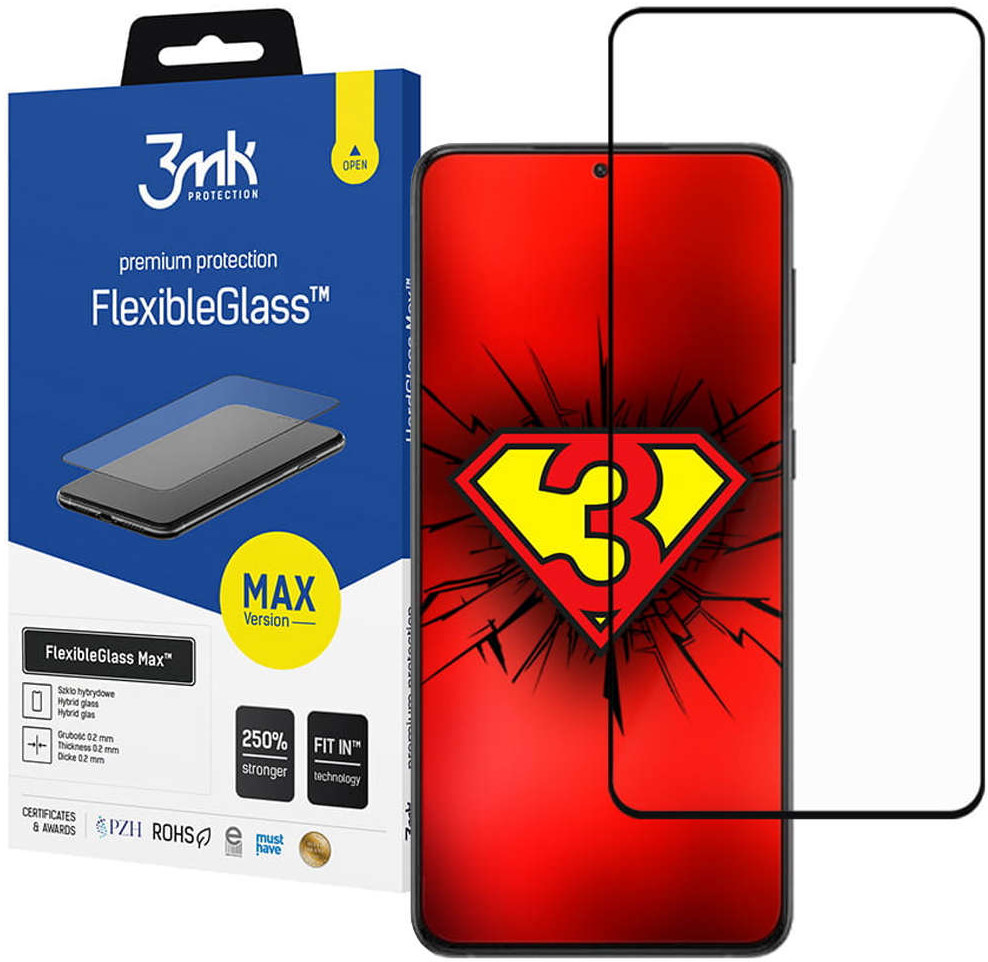 3MK Szkło Flexible Glass Max 7H do Samsung Galaxy S22 Plus Black 12216X1