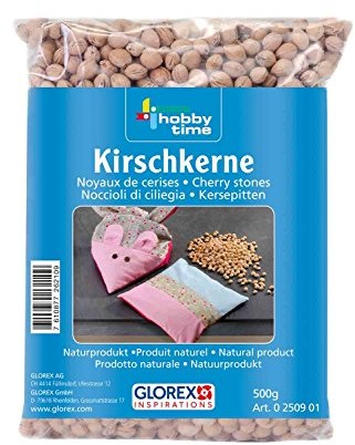 Glorex Glorex 0 2509 01  pestki wiśni, 500 g, zmywalny produkt naturalny, idealny do poduszek wiśni, można podgrzewać 0 2509 01