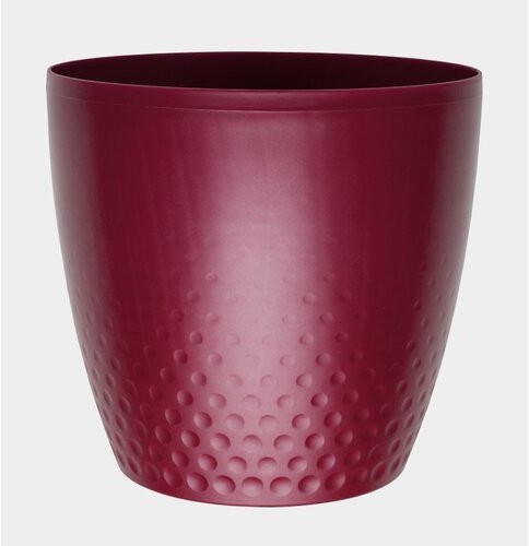 Osłonka plastikowa na doniczkę Perła 16 cm bordowy, śred. 16 cm