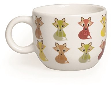 Excelsa kubki Animals filiżanka kawy lis 70 ML, porcelana, biała/wielokolorowa, 6.3 x 6.3 x 4.8 cm 60402