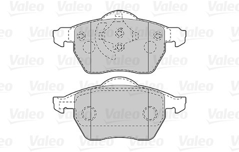 VALEO Zestaw klocków hamulcowych, hamulce tarczowe 301008