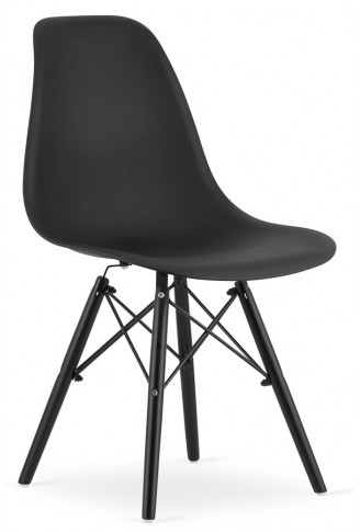 Czarny komplet 4 skandynawskich krzeseł Naxin 3S