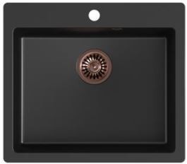 QUADRON Zlewozmywak MORGAN 110 czarny mat/miedziany HB8304U7-C1 HB8304U7-C1