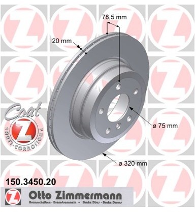 Zimmermann Tarcza hamulcowa 150.3450.20