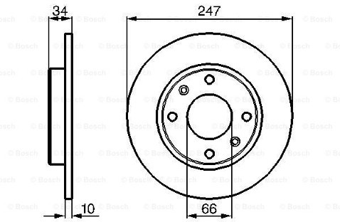 BOSCH Tarcza hamulcowa przednia, 0 986 479 C54  0986479C54