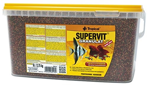 Tropical Granulat supervit Premium główny podszewki zapewnia wszystkie ryby ozdobne, 1er Pack (1 X 5 L) S-100