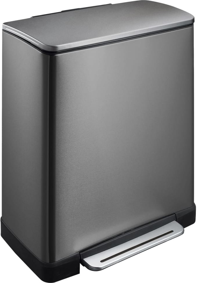 Vepa Bins EKO Kosz na śmieci z pedałem E-Cube, 28 L+18 L, stalowy